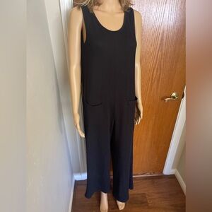 Black,  light knit one-piece jumpsuit Small
